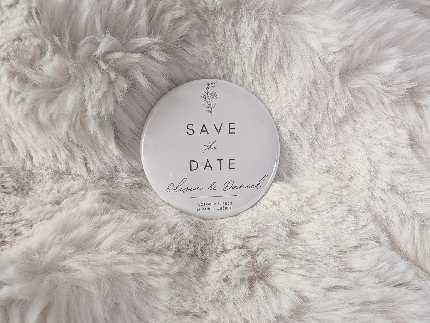 Aimant réserve la date en anglais – Save the date magnet in English