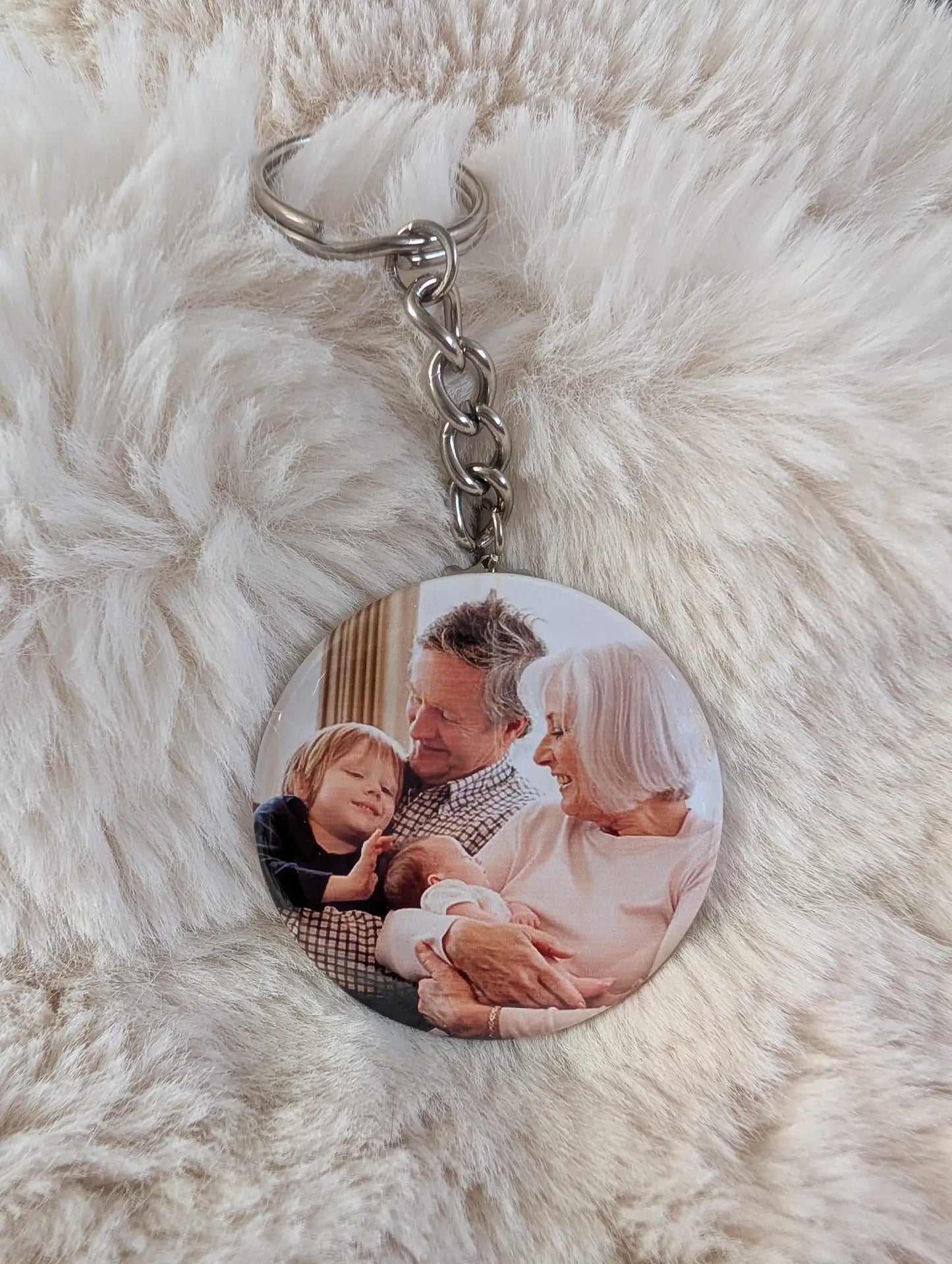 Porte-clé personnalisé avec photo de famille / Personalized keychain with family photo – GabyPrints