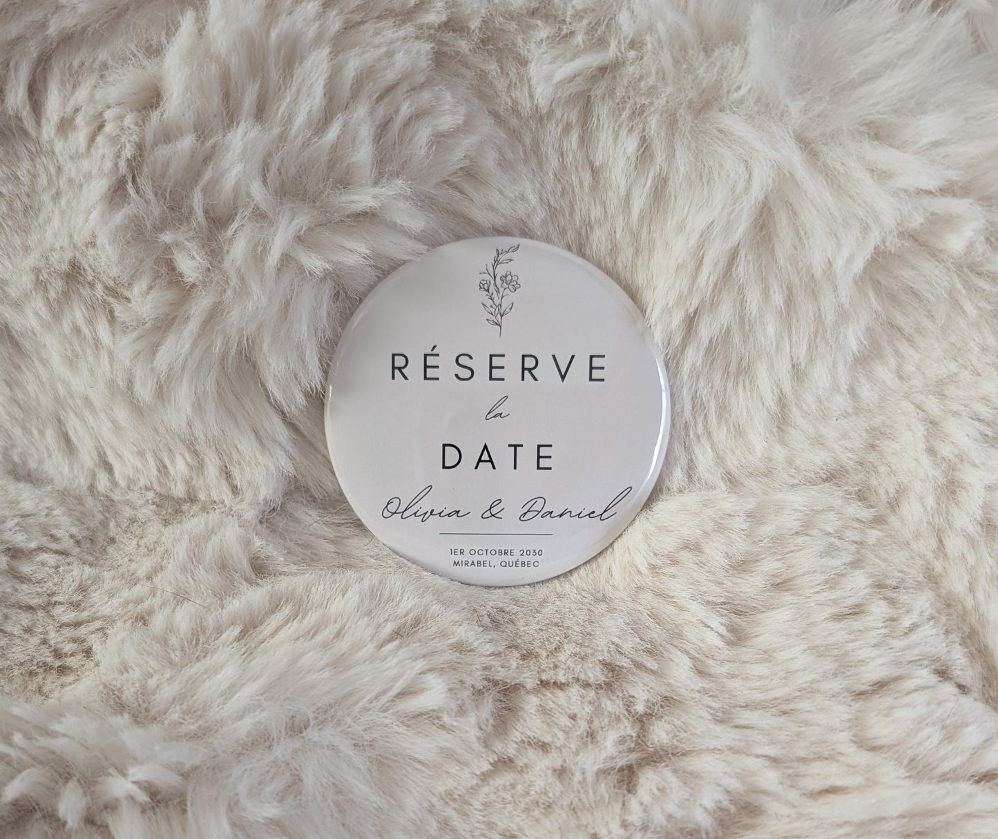 Aimants « Réservez la date » personnalisés pour mariage