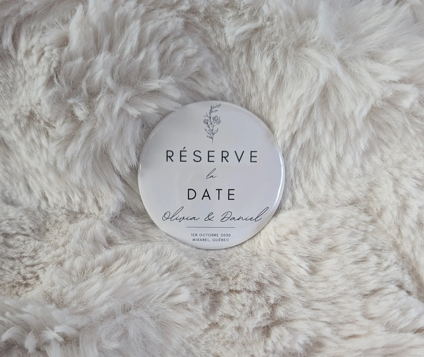 Aimant réserve la date en français – Save the date magnet in French