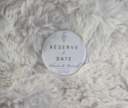 Aimant réserve la date en français – Save the date magnet in French