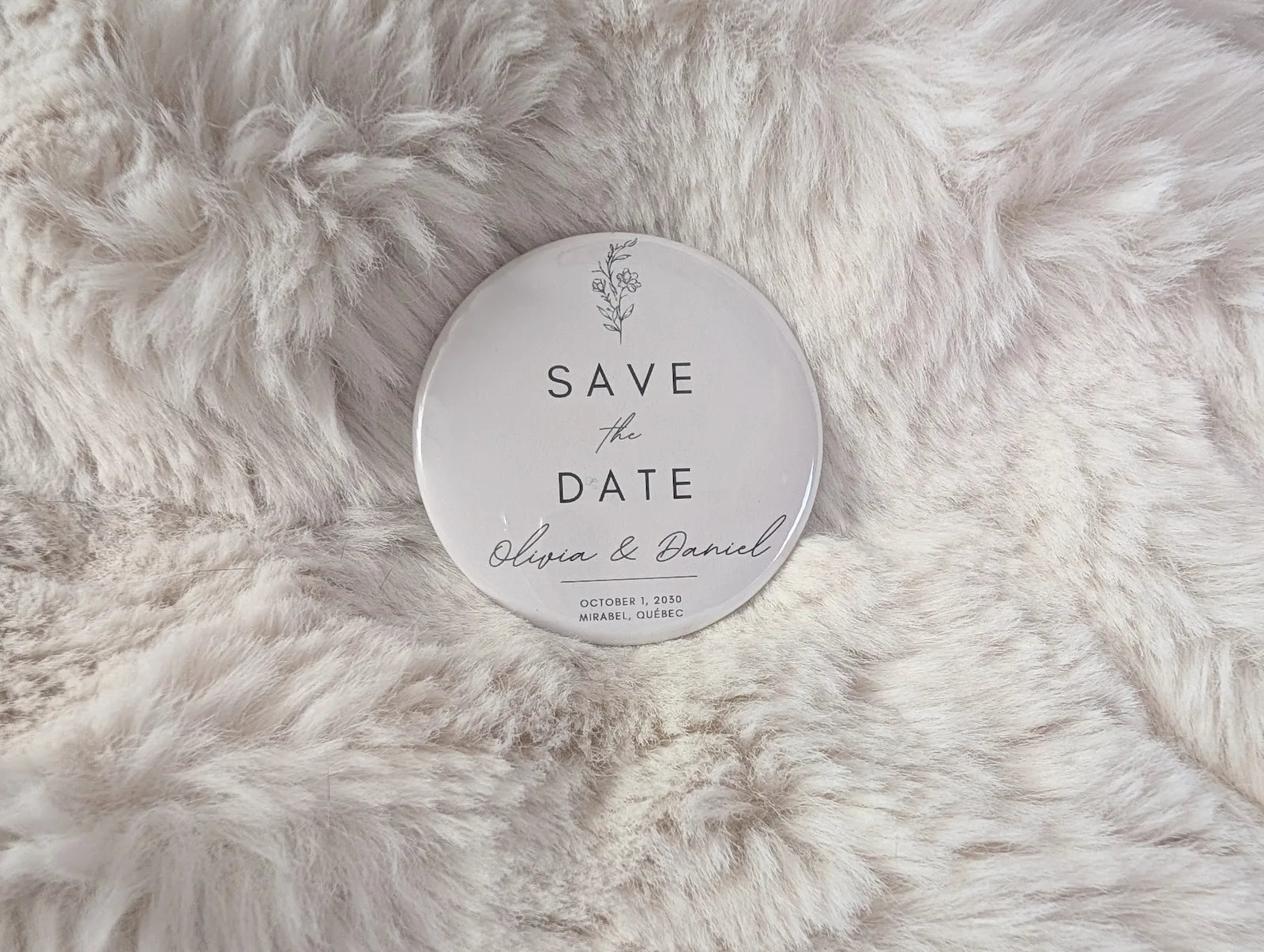 Aimant réserve la date en anglais – Save the date magnet in English