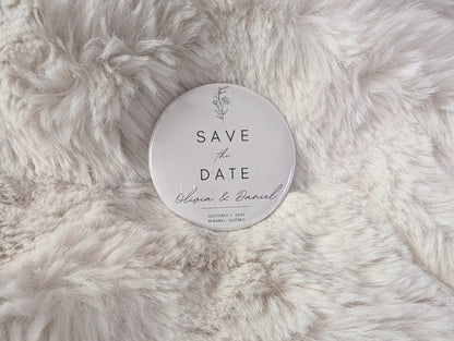 Aimant réserve la date en anglais – Save the date magnet in English