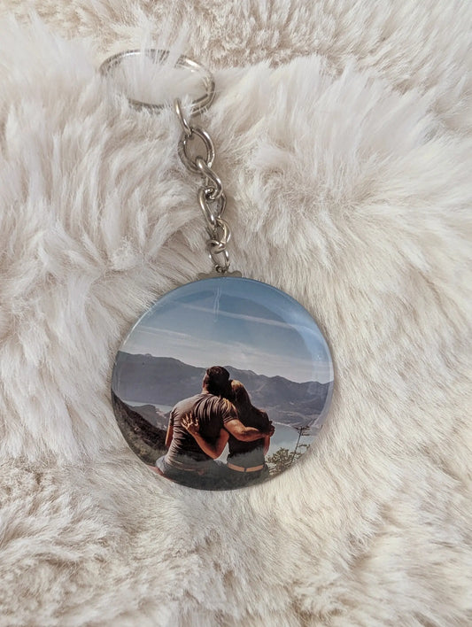 Porte-clé personnalisé avec photo de couple / Personalized keychain with couple photo – GabyPrints